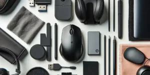 "PC accessory bundles with eye-catching clearance pricing displayed on a vibrant table, featuring keyboards, mice, and headsets to enhance your gaming and work experience."