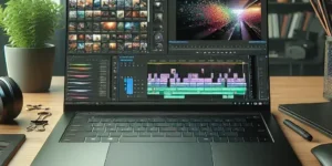 "Adobe Premiere Pro interface showcasing improved GPU acceleration features on Mac M Series chips, highlighting enhanced video editing performance and efficiency."